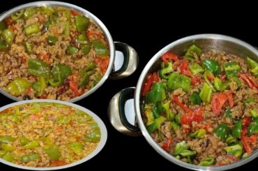 bell pepper minced meat recipe || mince and vegetable recipes || easy recipe keema