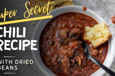 My Husband’s Secret Chili Recipe w/Dried Beans | Freezer Meals | Slow Cooker Meal |