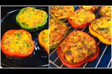 QUICK & EASY VEGAN BELL PEPPER RECIPE  | STUFFED CAPSICUM RINGS | Vegan Recipe