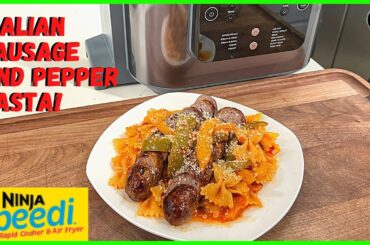 NINJA SPEEDI SAUSAGE AND PEPPER PASTA RECIPE! | Ninja Speedi Recipes!
