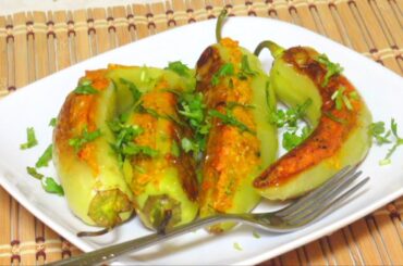 Bharwan Mirch Recipe Video by Bhavna - Stuffed Peppers recipe - Kathiyawadi Recipes