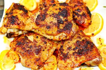 Lemon Pepper Baked Chicken Thighs Recipe - Easy Chicken Recipe