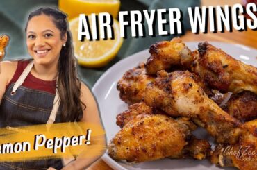 The BEST Lemon Pepper Air Fryer Wings | Ninja Foodi Recipes | Chef Zee Cooks
