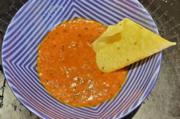 Burned my garlic and made the salsa amazing, gave a smoky flavor