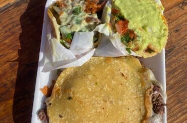 Authentic Tijuana style Adobada, chorizo tacos w/asada mulita from a SoCal Taco Truck