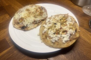 Huaraches with Manteca that still had some carnitas good salsa too