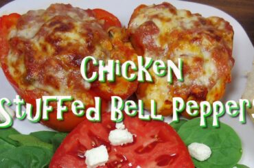 Chicken Stuffed Bell Peppers Recipe ~ Using Leftover Chicken