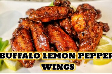 Buffalo Lemon Pepper Chicken Wings In Deep Fryer | Easy Chicken Wings Recipe