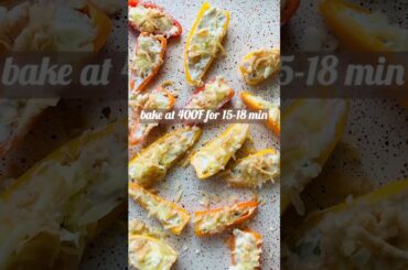 Cream Cheese Stuffed Mini Peppers Recipe | Yummy Cheesy Appetizer recipe | ASMR | #shorts