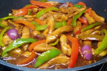 Cook the Chicken this Way the Result is Amazing! Super Easy! #chickenandpepperstirfry