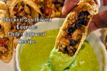 Southwest Egg Rolls Recipe: Chili's Restaurant Copycat | @SelfMadeCook