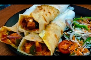 Chili Paneer Egg Roll Recipe | How To Make Chili Paneer Egg Roll | Egg Roll Recipe | Street Food