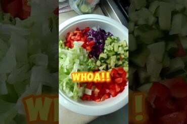 Arabian salads or salata recipe _cucumber_tomato_ lettuce_cabbage red_bell pepper red or green
