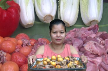 Cooking chicken egg and intestine with bell pepper recipe -  Simple cooking channel