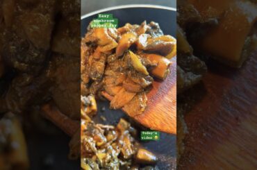 Mushroom pepper fry #shorts #quickrecipe #easy #cooking #nz #indian #food