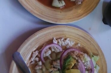 Crab and ceviche tostadas
