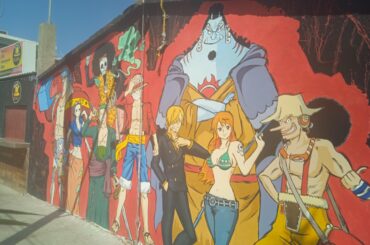 Outside a Wings shop in Mexico