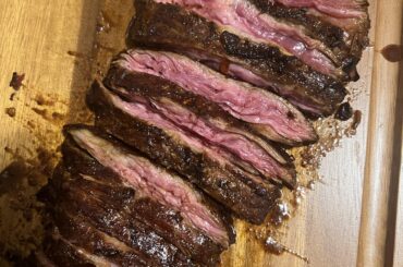 Charcoal grilled outside skirt steak