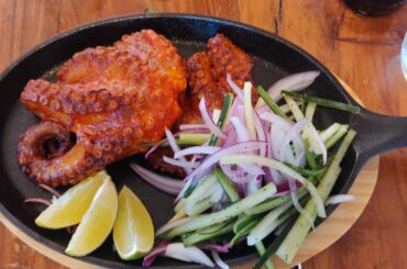 Quintana Roo: Pulpo al achiote zarandeado.