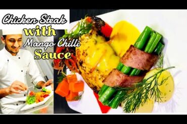 Unveiling the Secret to the World's Best Chicken Steak with Mango Chili Sauce #ChickenSteak