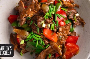 Super Tender Chinese Pepper Beef Stir-fry - Marion's Kitchen
