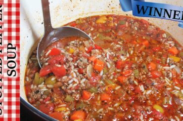The ULTIMATE Stuffed Pepper Soup Recipe | Fire Roasted Tomatoes & Peppers