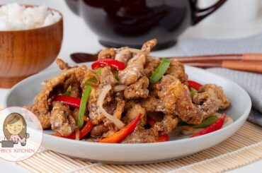 How to make The Best Crispy Salt and Pepper Shredded Beef Recipe | Khin's Kitchen