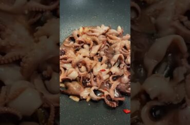 Spicy Octopus with chili, leek #shorts #food #octopus