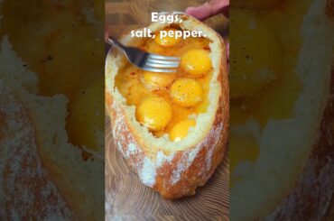 Eggs in bread, it's very tasty! #shorts