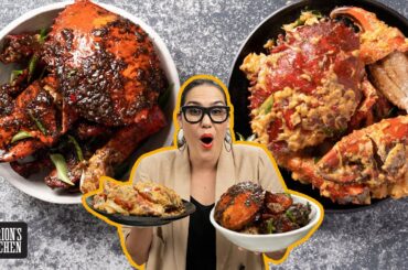 My Singapore crab showdown!... Salted Egg Crab VS Black Pepper Crab | Marion's Kitchen