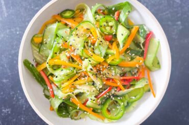 TikTok-Inspired Cucumber Bell Pepper Salad Recipe