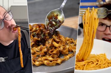 I Tested More Insane Tiktok Noodles- Joshua Weissmans Chili Garlic, Cilantro Lime Noodles, Gochujang