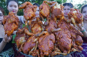 Chicken crispy with chili sauce cook recipe and eat with my family - Amazing video