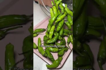 My favorite way to eat shishito peppers #shorts #airfryer
