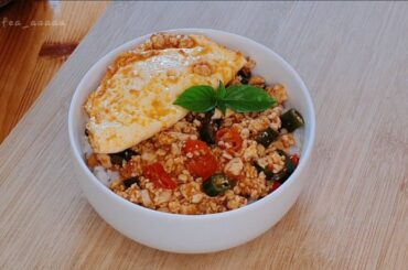 [ chilli chicken recipes ], how to cook ground chicken !!, minced chicken with egg fry