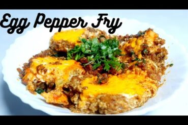 Quick Egg Pepper Fry | Simple Egg Fry Recipe | How to make Egg Pepper Fry | Bachelors Egg Fry Recipe