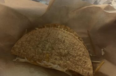 Tried both the grilled cheese dipping taco and the BCB