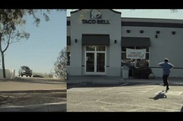 kid runs into Taco bell from swarming bees