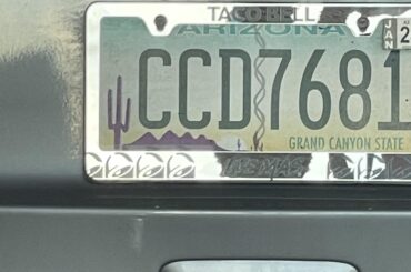 Taco Bell “Live Mas” license plate cover.