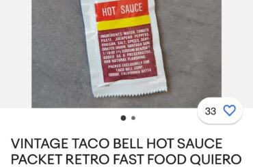 Vintage sauce packet