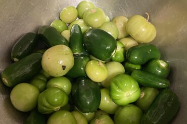 Salsa verde from the garden