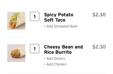 Since we are posting our menu hack orders