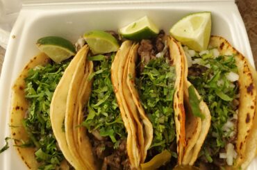 Tacos de asada from the food truck