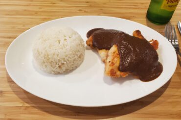 Made my first mole today! Mole poblano w/ pan seared chicken and chicken rice.