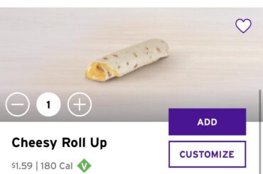 Cheesy roll up used to be $0.79.