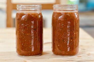 This Year's First Batch of Salsa Roja From the Garden