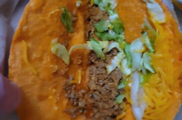 Well that is a sad looking Taco Bell taco if you've ever seen one. Here we'll give you as little as possible.
