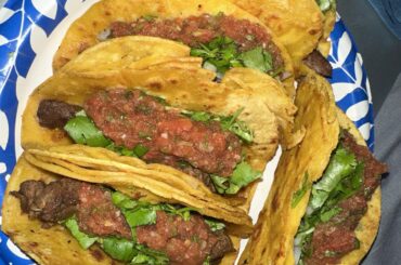 Made asada street tacos