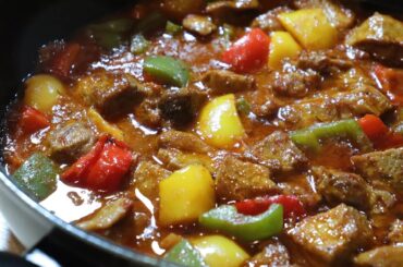 PORK RECIPE |  PORK TENDERLOIN WITH BELL PEPPERS | EASY DINNER RECIPE