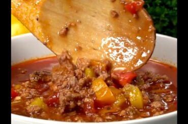 AMAZING Crockpot stuffed Peppers Soup Recipe #crockpot #slowcookerrecipes